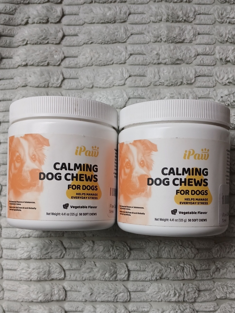 iPaw Calming Dog Chew Treats All Natural 2 pk for Nervous Dogs